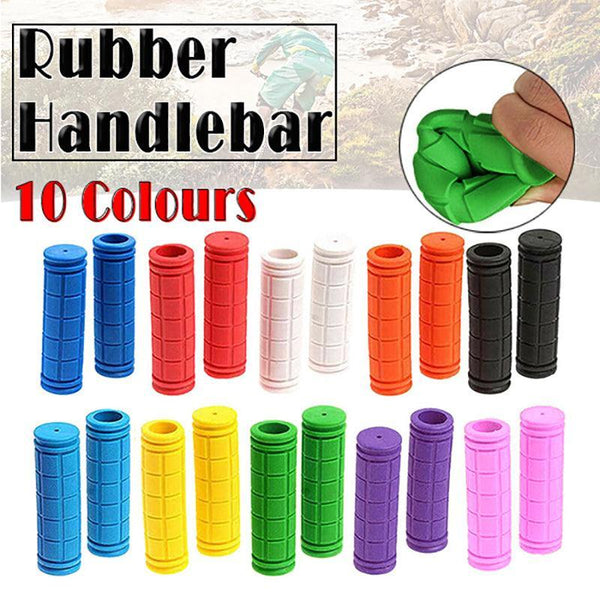 Rubber Grips For Bmx Mtb Cycle Road Mountain Bike Scooter Bicycle Handle Bar White Handlebars