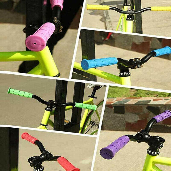 Rubber Grips For Bmx Mtb Cycle Road Mountain Bike Scooter Bicycle Handle Bar White Handlebars