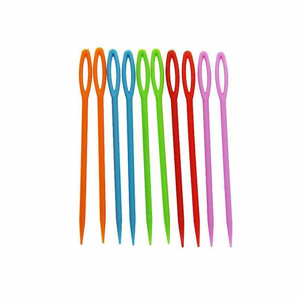 Mix Colour 20Pcs Plastic Darning Threading Weaving Sewing Needles Hand Sewing Needles