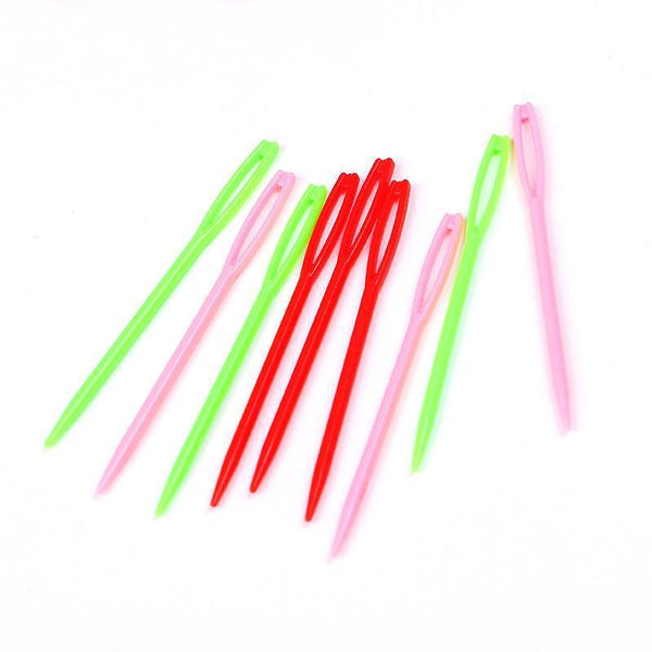 Mix Colour 20Pcs Plastic Darning Threading Weaving Sewing Needles Hand Sewing Needles