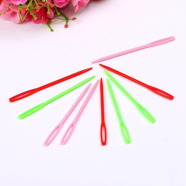 Mix Colour 20Pcs Plastic Darning Threading Weaving Sewing Needles Hand Sewing Needles