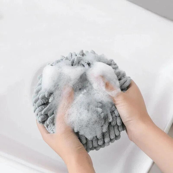 Chenille Hanging Ball Towel For Kitchen Bathroom Hand Drying Absorbent Cloth Towels & Washcloths