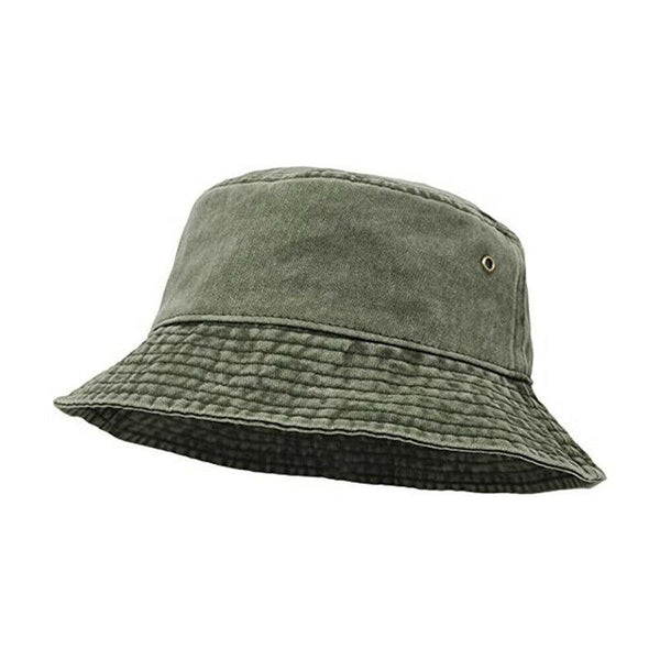 Unisex Men Women Washed Cotton Outdoor Camping Sports Bucket Fisherman Blue 2 Hats