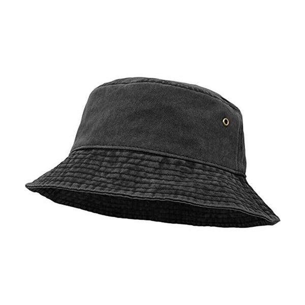 Unisex Men Women Washed Cotton Outdoor Camping Sports Bucket Fisherman Blue 2 Hats