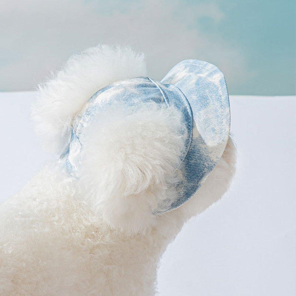 Pet Hat With Cute Leaky Ears Sunscreen Fisherman Four Seasons Use Yellow M Dog Clothing & Shoes