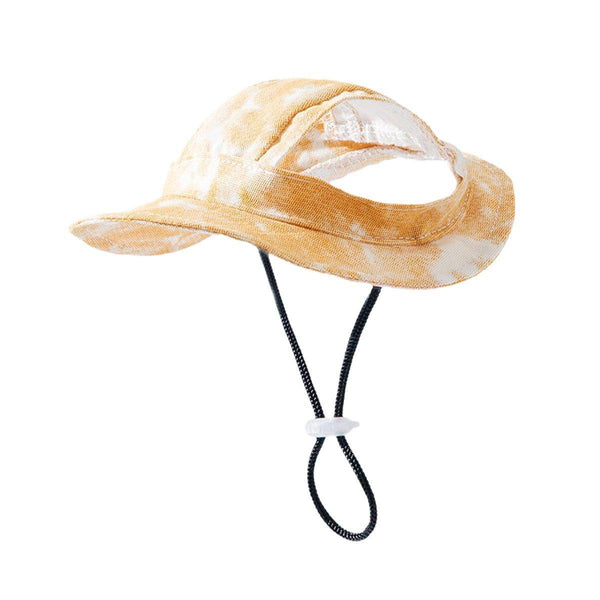 Pet Hat With Cute Leaky Ears Sunscreen Fisherman Four Seasons Use Yellow M Dog Clothing & Shoes