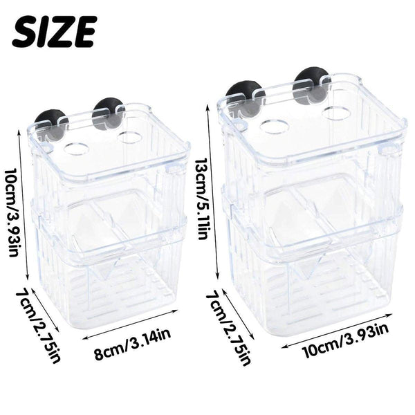 Guppy Breeding Aquarium Fish Tank Hatchery Isolation Breeder Rearing Box L 13*10*7Cm Aquariums