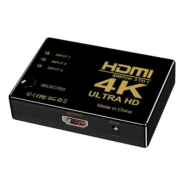 Hdmi Switch Splitter 3 In 1 5 Or 2 1080P 4K Manual Remote Options Ir Power Cables & Connectors