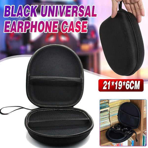 Earphone Case Headset Hard Carrying Box Headphone Storage Bag Black Universal Cases Covers & Skins