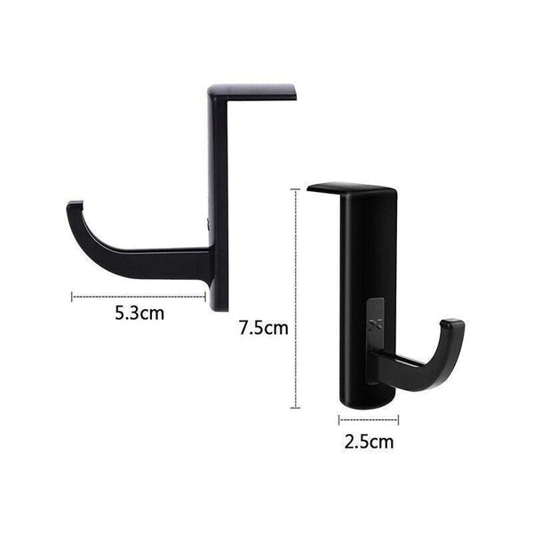 Universal Headphone Hook Desk Edge Mount Adhesive Headset Holder White Mounts & Holders
