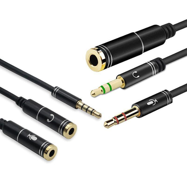 3.5Mm Aux Cable Mic Audio Splitter Extension Headphone Adapter Male To Female 2 1 Jack Cables & Adapters
