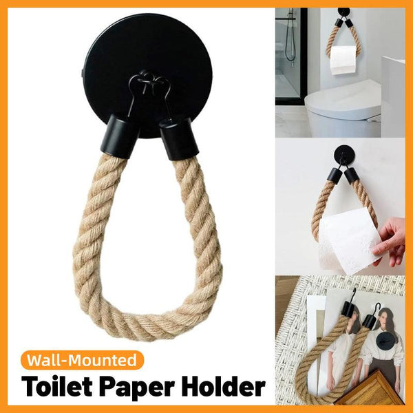 Black Wall Mounted Paper Towel Holder Hanging Roll Dispenser Kitchen Storage Paper Towel Holders