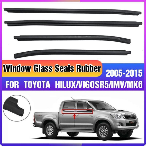 05 15 Toyota Hilux Double Cab Window Seals Rubber Weather Strip Windows