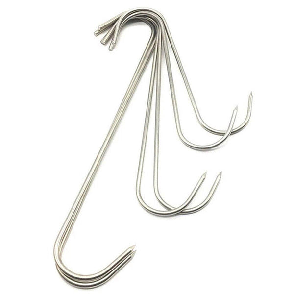 10Pcs Steel Meat Hooks For Beef Pork Lamb Roast Duck Bbq Grill Oven Hanging Barbecue Tools