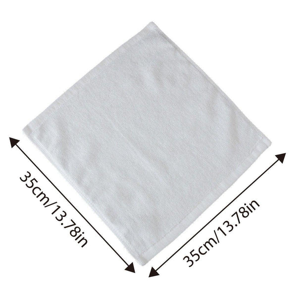 6Pcs Hotel Cotton Face Towel White Soft Square Cloth Beauty Salon Ktv Thick Wash 35X35cm Patternless 70G Towels & Washcloths