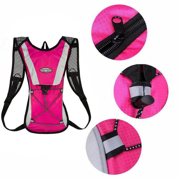 Hydration Pack Backpack Bag With 2L Water Bladder For Hiking Camping Cycling Running Black Hydration Packs