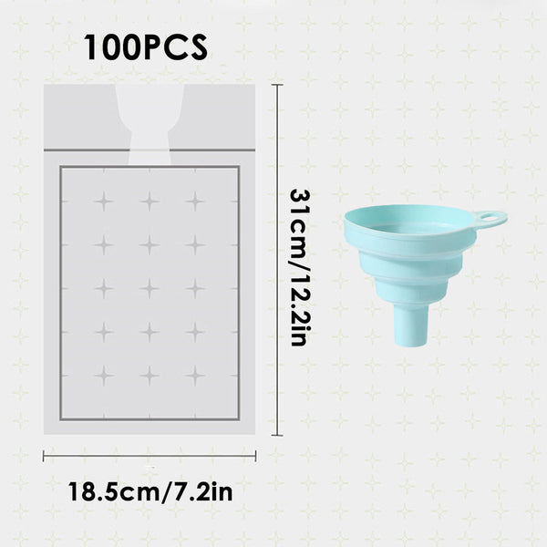 Disposable Ice Pack Bag 100Pcs Water Injection Cube Mold Tear Grid Ice Cubes Trays & Moulds
