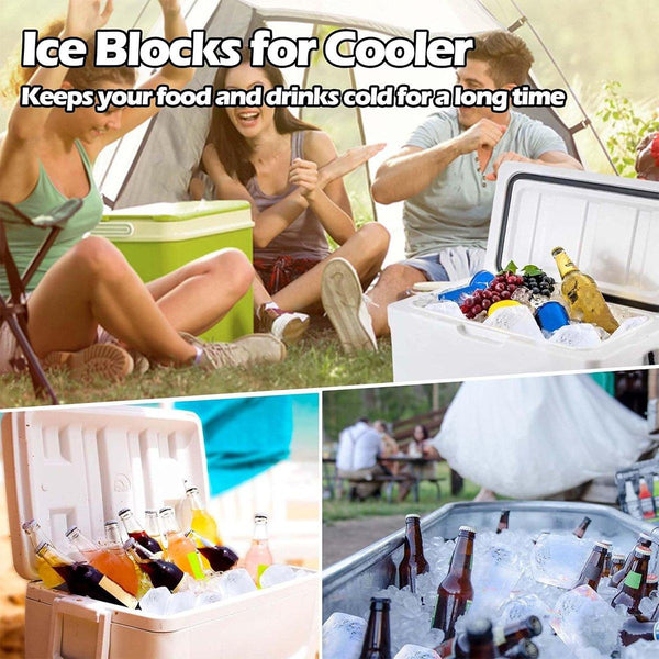 2Pcs Reusable Silicone Ice Blocks Large Cube Tray For Drinks And tails Ice Cubes Trays & Moulds