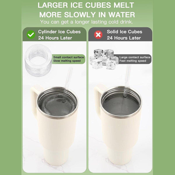Silicone Ice Cube Tray For 20Oz 30Oz 40Oz Tumbler Easy Release Reusable Mold Ice Cubes Trays & Moulds