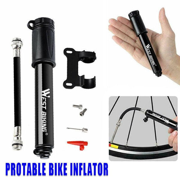 Aluminium Mini Bicycle Air Pump Bike Hand Ball Inflator Portable Cycling Tyre Pumps