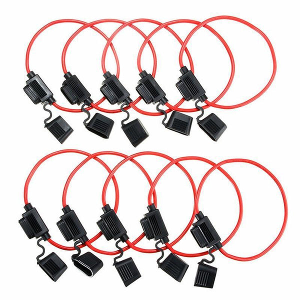 10Pcs 12V 40A Waterproof Blade Inline Fuse Holder Wiring & Fuses
