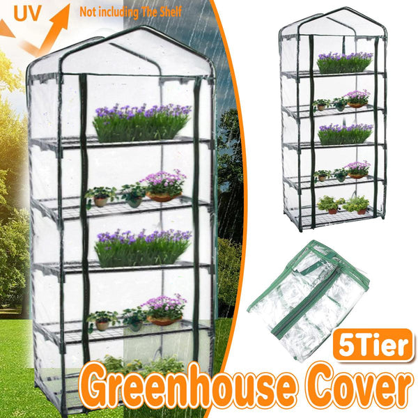 5 Tier Garden Pvc Plant Insulation Warming Shed Conservatory Cover No Brackets Plant Stands