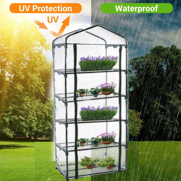5 Tier Garden Pvc Plant Insulation Warming Shed Conservatory Cover No Brackets Plant Stands