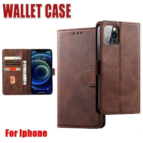 Brown Wallet Leather Flip Case Cover For Iphone 6/6S 13 Mini 14 Plus Pro Max Cases Covers & Skins