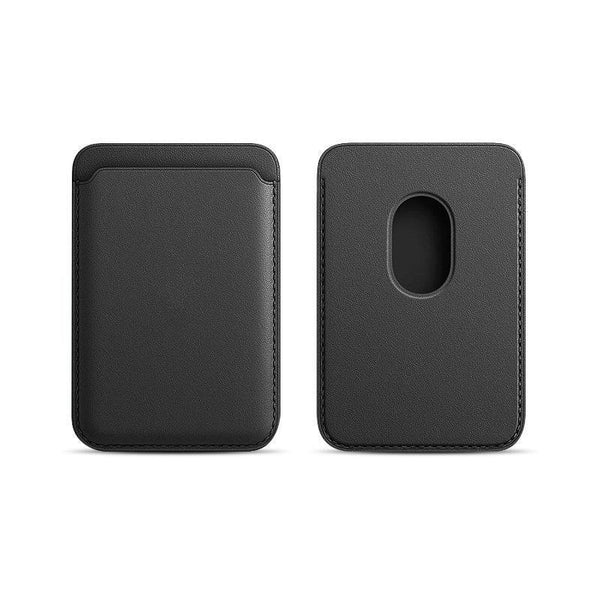 Leather Card Holder Wallet Pocket For Iphone 14 13 Pro Max With Snap On Attachment Cases Covers & Skins