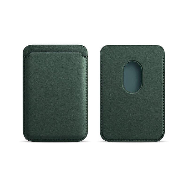 Leather Card Holder Wallet Pocket For Iphone 14 13 Pro Max With Snap On Attachment Red Other Mobile Accessories