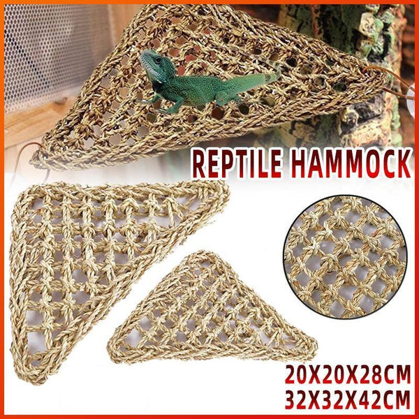 Comfortable And Natural Straw Reptile Bed Hammock For Basking Relaxation 20*20*28Cm Reptiles