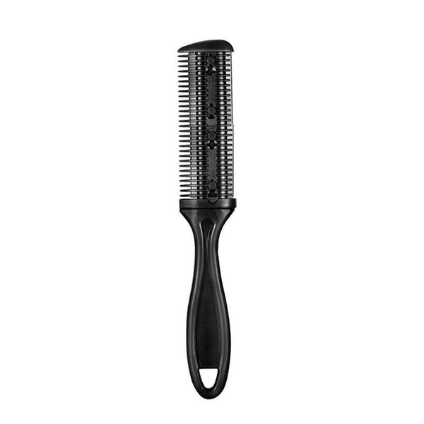 2Pcs Razor Comb With Blades Trimmer Diy Double Sides Hair Thinning Pink+Black Brushes & Combs