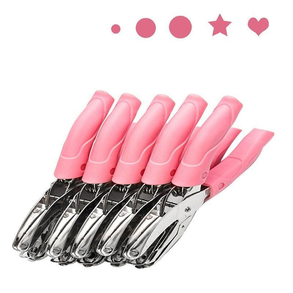 Circle/Heart/Star Shaped Metal Hole Punch Pliers Paper Hand Puncher 1.5Mm Hole Punches