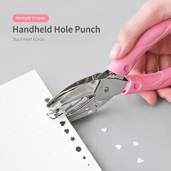 Circle/Heart/Star Shaped Metal Hole Punch Pliers Paper Hand Puncher 1.5Mm Hole Punches