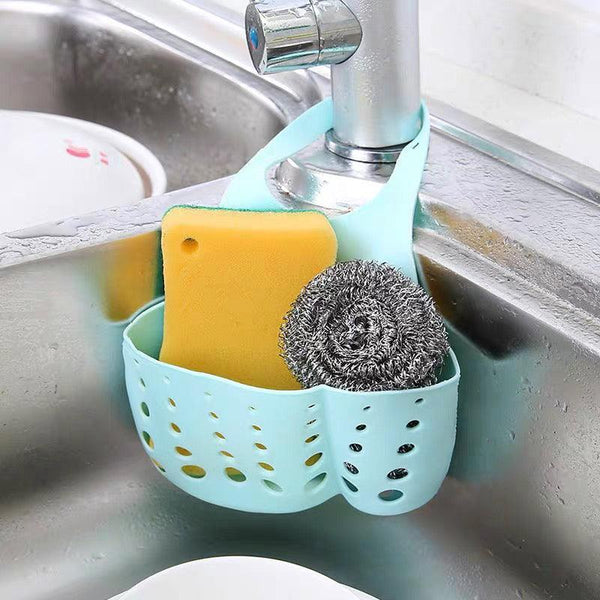 2Pcs Kitchen Drain Holder Sponge Sink Storage Rack Basket Organizer Shelf Bathroom Green Sink Organisers