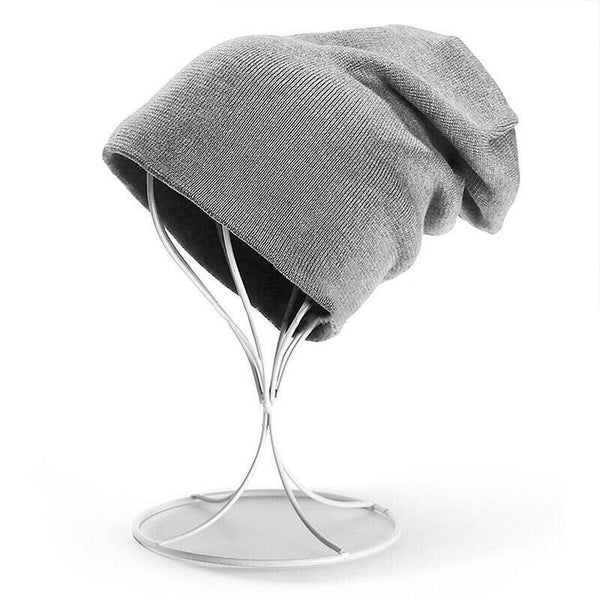 Winter Thermal Warm Women Men Hat Slouch Baggy Beanie Ski Knitted Cap Beige Hats & Headwear
