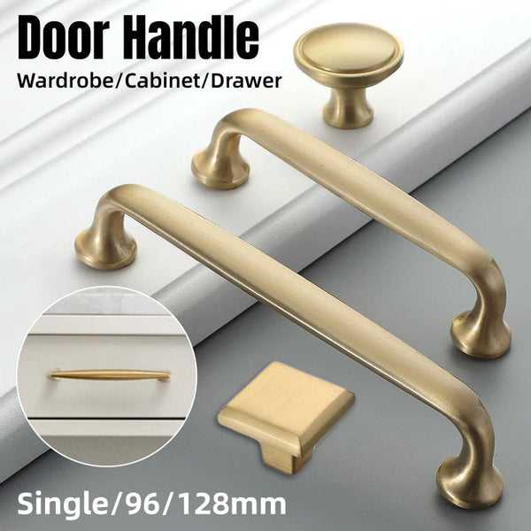 Nordic Gold Cabinet Handle Simple Light Luxury Drawer Door Pull Wardrobe Round 35Mm Cabinet Pulls