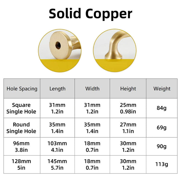 Nordic Gold Cabinet Handle Simple Light Luxury Drawer Door Pull Wardrobe Round 35Mm Cabinet Pulls