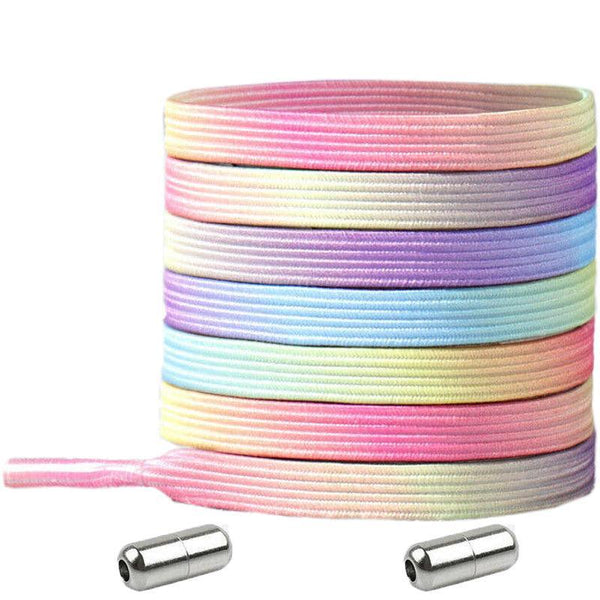 No Tie Locked Elastic Shoelace Lace Lazy Laces Sneakers Sports No.19 Glitter Yellow Shoe Laces