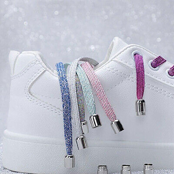 No Tie Locked Elastic Shoelace Lace Lazy Laces Sneakers Sports No.5 Rainbow Scales Shoe Laces