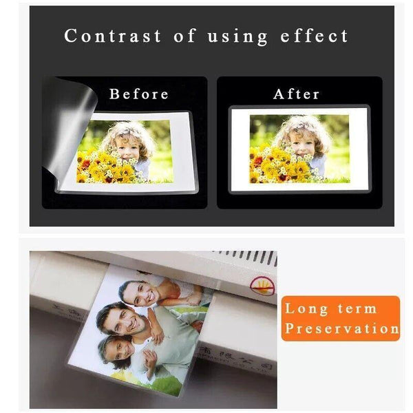 100 Pack A4 Laminator Laminating Pouches Laminate Sheets 80 Micron 22X 30.7Mm Laminators