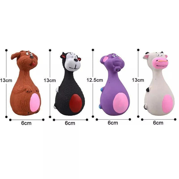 Latex Squeaky Dog Toy Interactive Chew For Puppies And Dogs Brown Dog Toys