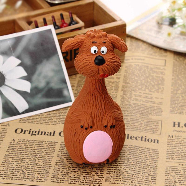 Latex Squeaky Dog Toy Interactive Chew For Puppies And Dogs Brown Dog Toys