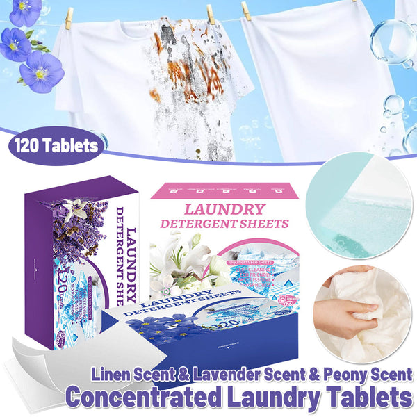 Laundry Tablets Set Portable Cleaning Pods Concentrated For Household Washing Flax Cleaning Products