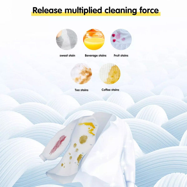 Laundry Tablets Set Portable Cleaning Pods Concentrated For Household Washing Flax Cleaning Products