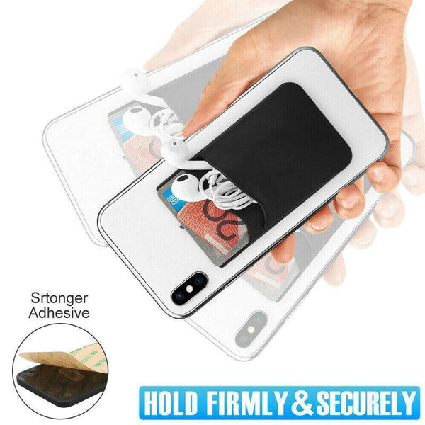 Silicone Phone Card Holder Double Layer Adhesive Wallet With 3M Backing Cases Covers & Skins