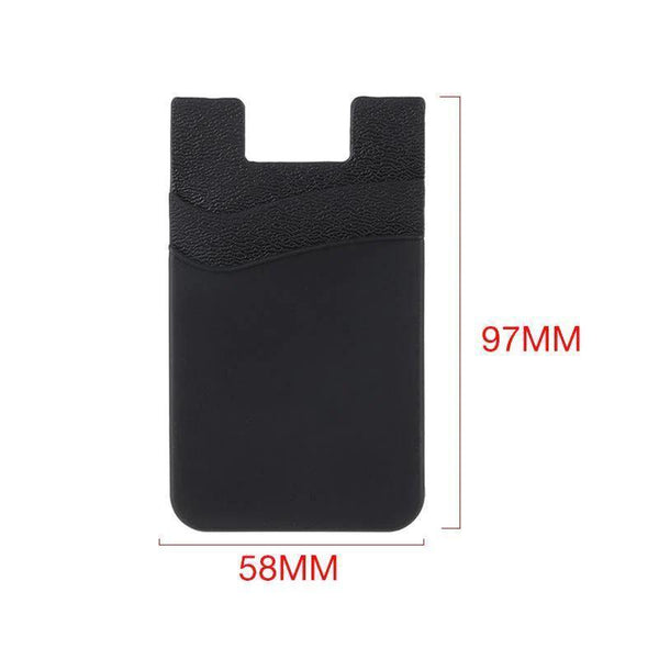 Silicone Phone Card Holder Double Layer Adhesive Wallet With 3M Backing White Other Mobile Accessories