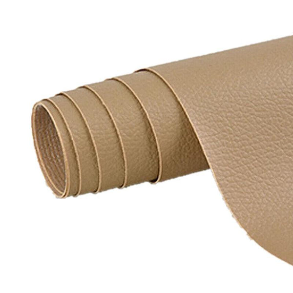 2X Self Adhesive Leather Repair Patches Kit For Sofa Couch Auto Interior Use Khaki Other Leather Tools