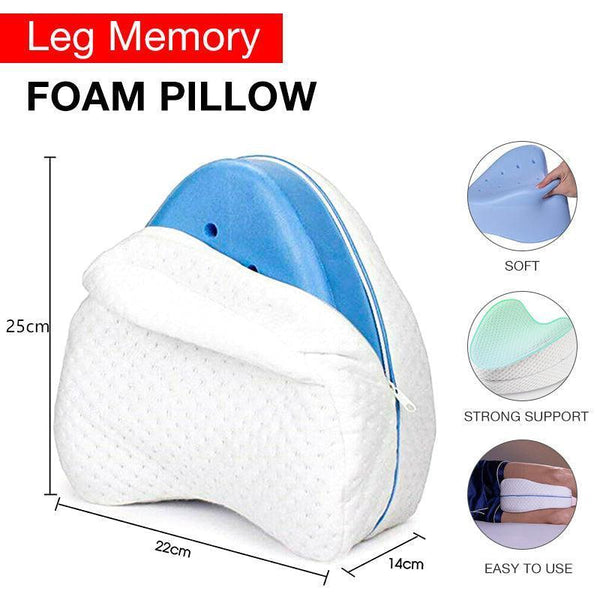 Knee Support Ergonomic Memory Foam Leg Pillow Cushion Washable Cover Pillows