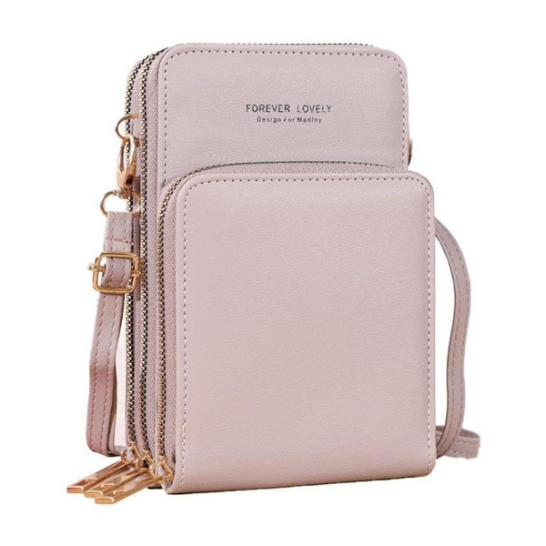 Women Crossbody Phone Purse Touch Screen Bag Rfid Blocking Wallet Shoulder Strap Light Purple Wallets